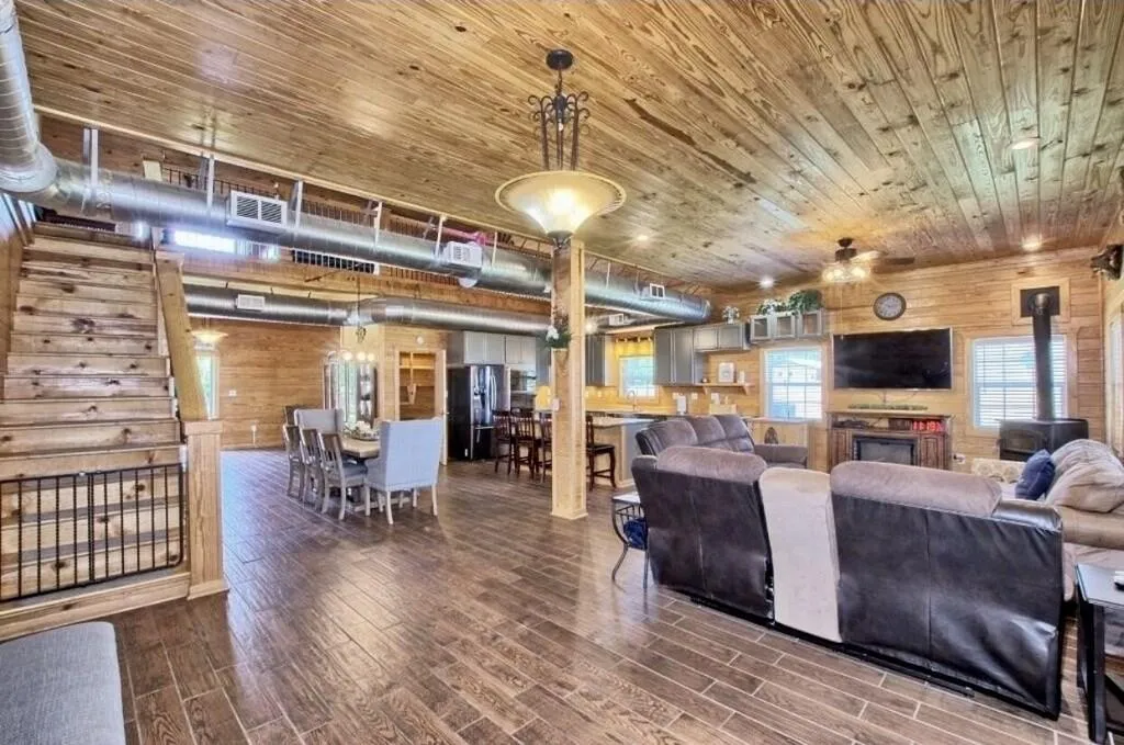 VERY spacious floor plan!  All tongue and groove interior.