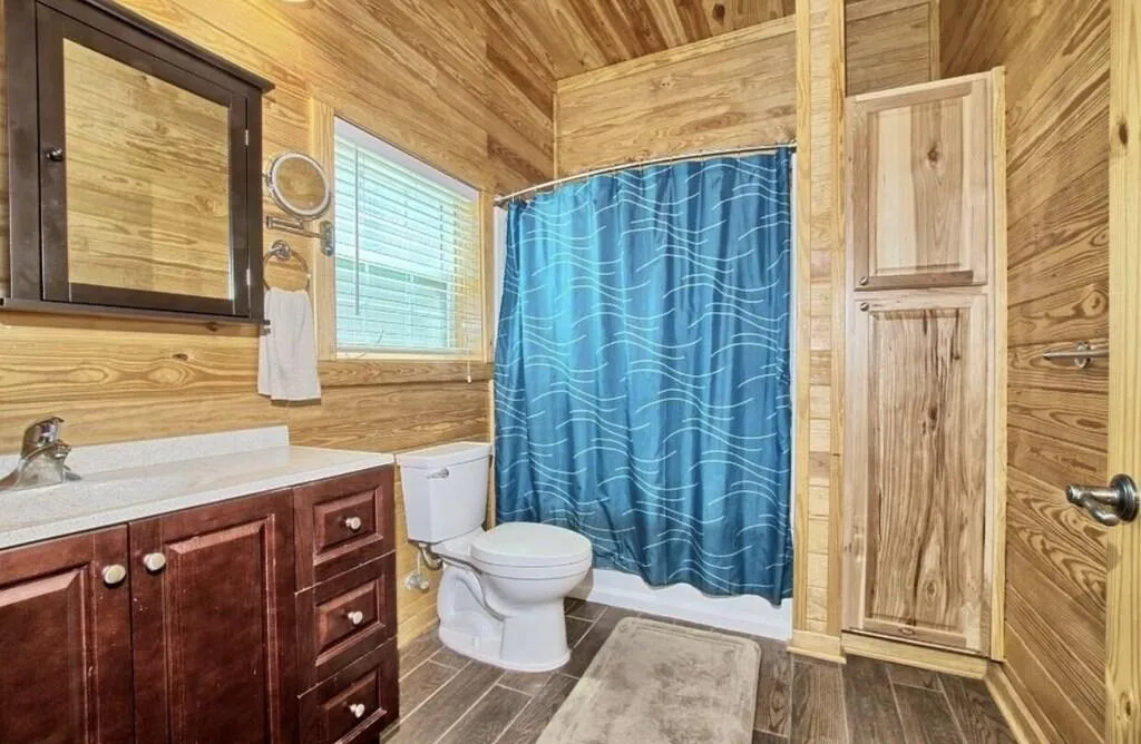 Primary bathroom.